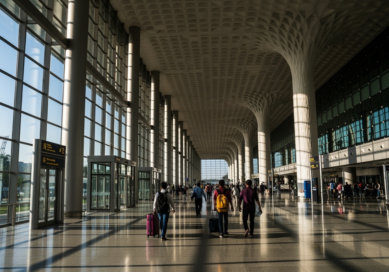 Modern Rajiv Gandhi International Airport terminal building
